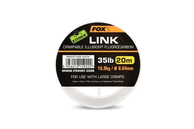 Fox Edges Link Illusion Fluoro 0,25 lb 20 m - Krimpelhető Flurocarbon zsinór