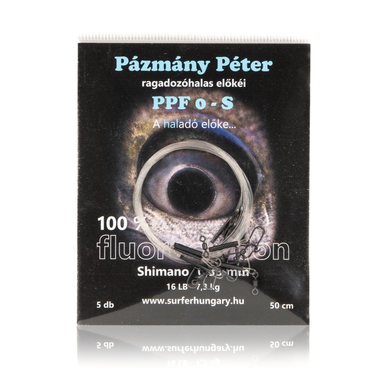 Pázmány Péter Shimano Fluorocarbon Előke 0,35 mm 50 cm Egg Snap Kapoccsal