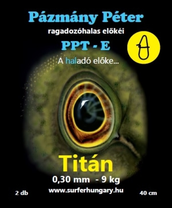 Pázmány Péter Titán Előke 0,30 mm 40 cm Egg Snap Kapoccsal