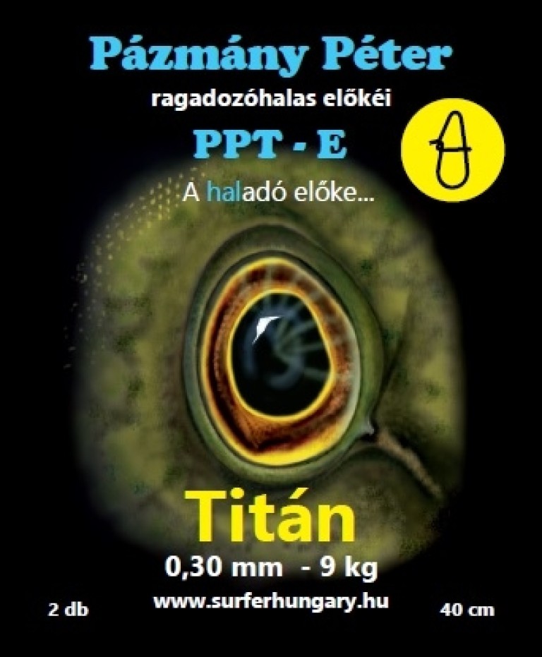 Pázmány Péter Titán Előke 0,30 mm 40 cm Egg Snap Kapoccsal