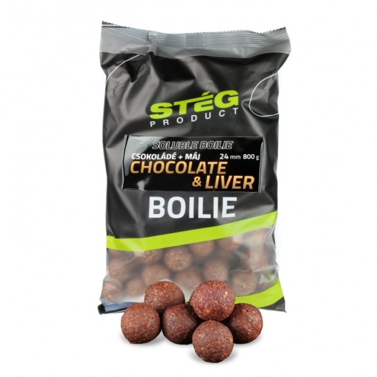 Stég Product Solube Boilie Chocolate & Liver 24 mm 800 g