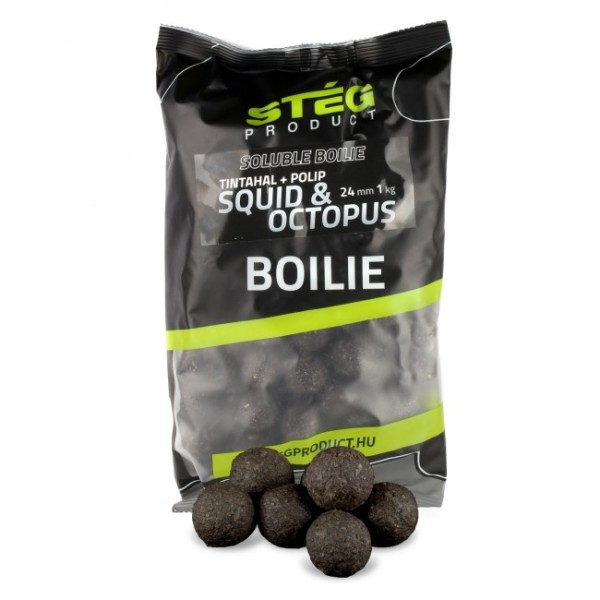 Stég Product Soluble Boilie Squid & Octopus 24 mm 1 kg