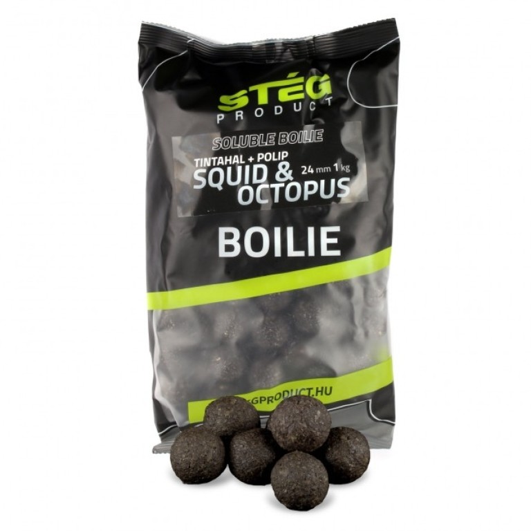 Stég Product Soluble Boilie Squid & Octopus 24 mm 1 kg