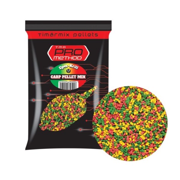 Timár Mix Carp Pellet Eper - Krill 1,5 mm 800 g
