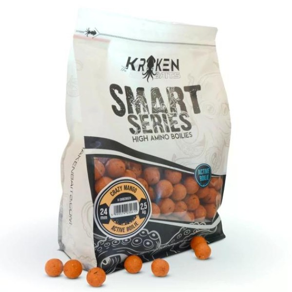 The Kraken Baits Smart Series Crazy Mango Active Bojli 24 mm 2,5 kg