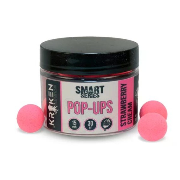 The Kraken Baits Smart Series Strawberry Cream Fluo Pink Pop Ups 15 mm