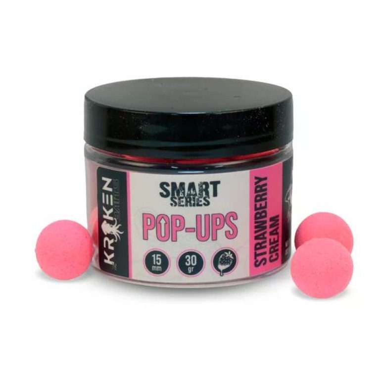 The Kraken Baits Smart Series Strawberry Cream Fluo Pink Pop Ups 15 mm