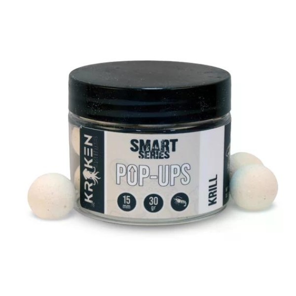 The Kraken Baits Smart Series Krill Fluo White Pop Ups 15 mm