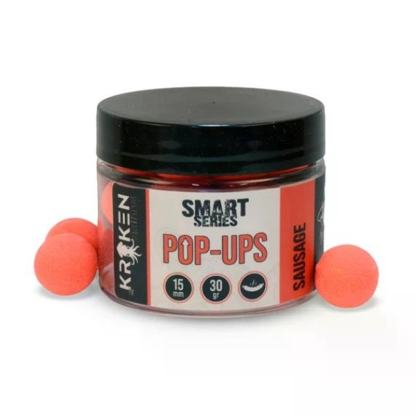 The Kraken Baits Smart Series Sausage Fluo Red Pop Ups 15 mm