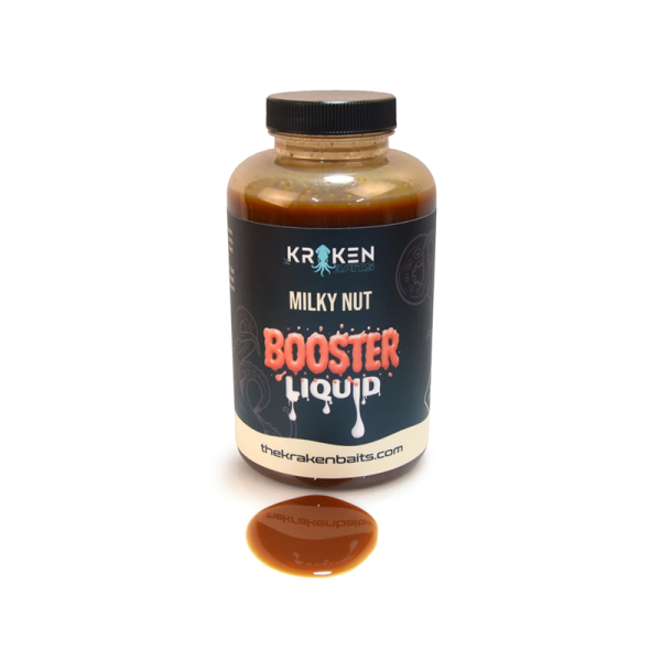 The Kraken Baits Milky Nut Booster Liquid 500 ml - Folyékony attraktor