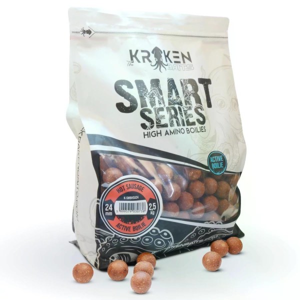 The Kraken Baits Smart Series Hot Sausage Boilie 24 mm 2,5 kg