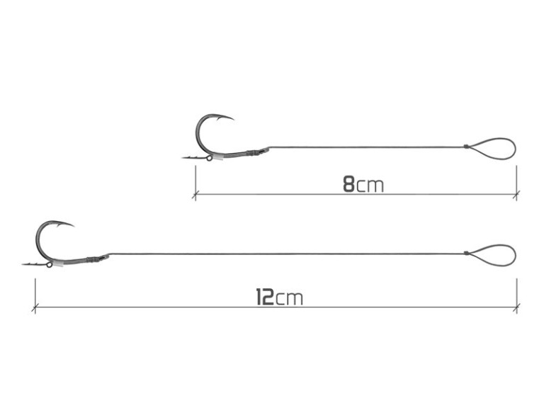 Delphin Braided Sting Feeder Rig 12 cm/0,20 mm 4 - Előkötött előke