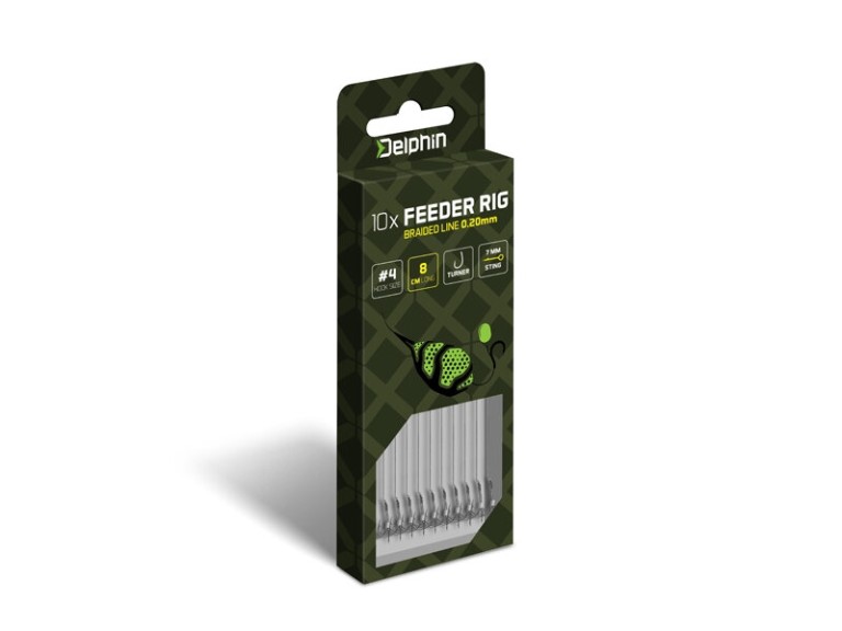 Delphin Braided Sting Feeder Rig 12 cm/0,20 mm 4 - Előkötött előke