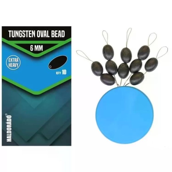 Haldorádó Tungsten Oval Bead 6 mm - Volfram horogelőke súly