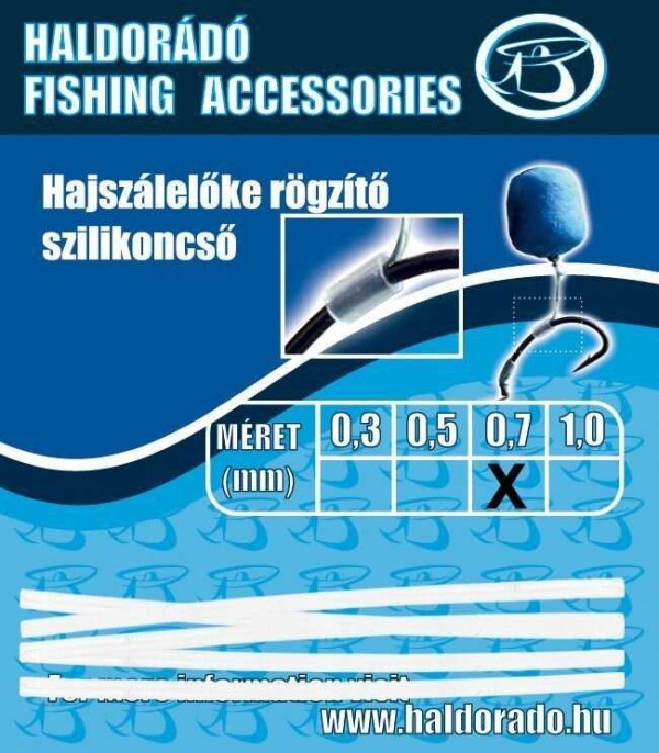Haldorádó Hajszálelőke rögzítő szilikoncső 0,7 mm