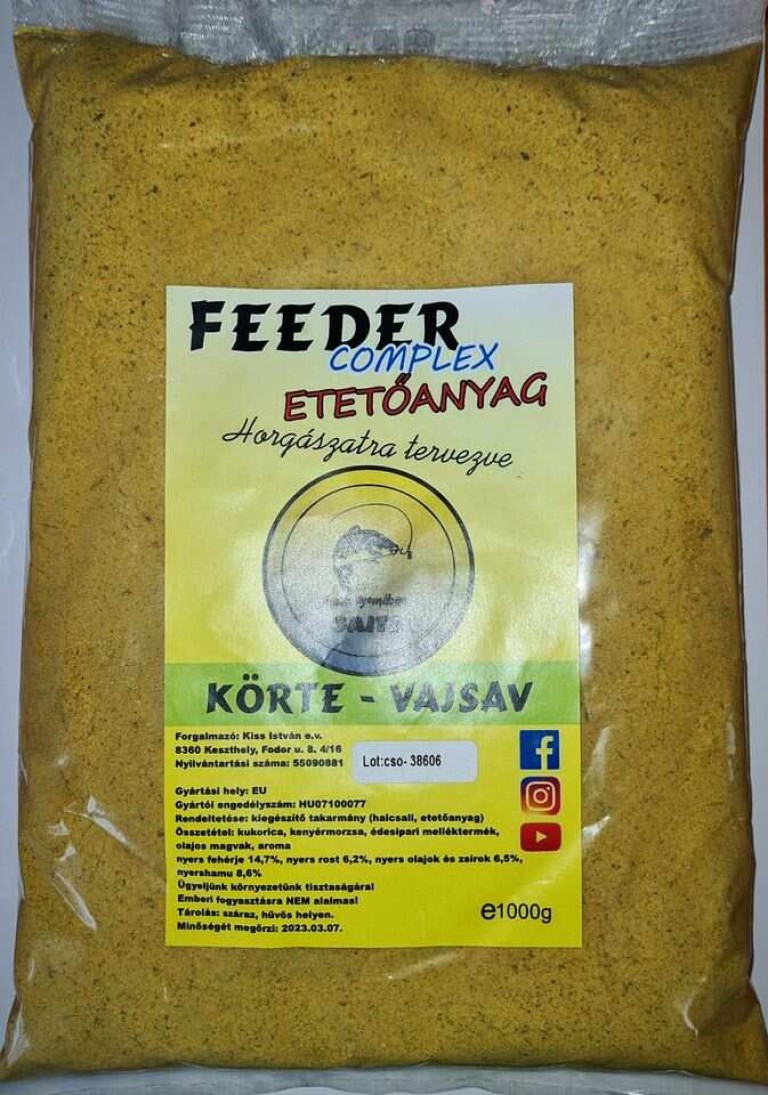 Halak Nyomában Feeder Complex Etetőanyag Körte-Vajsav
