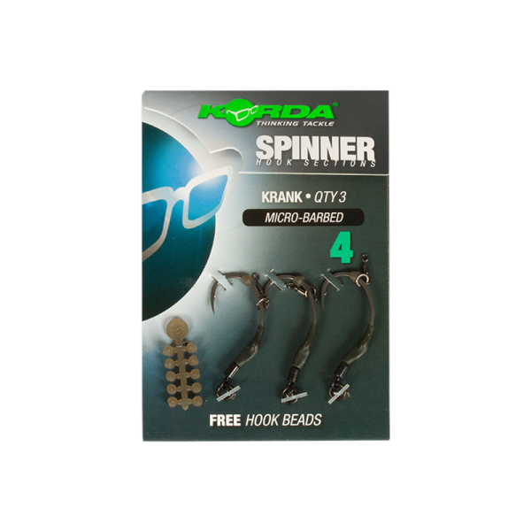 Korda Spinner Hook Sections Krank 4 - Előkötött horog