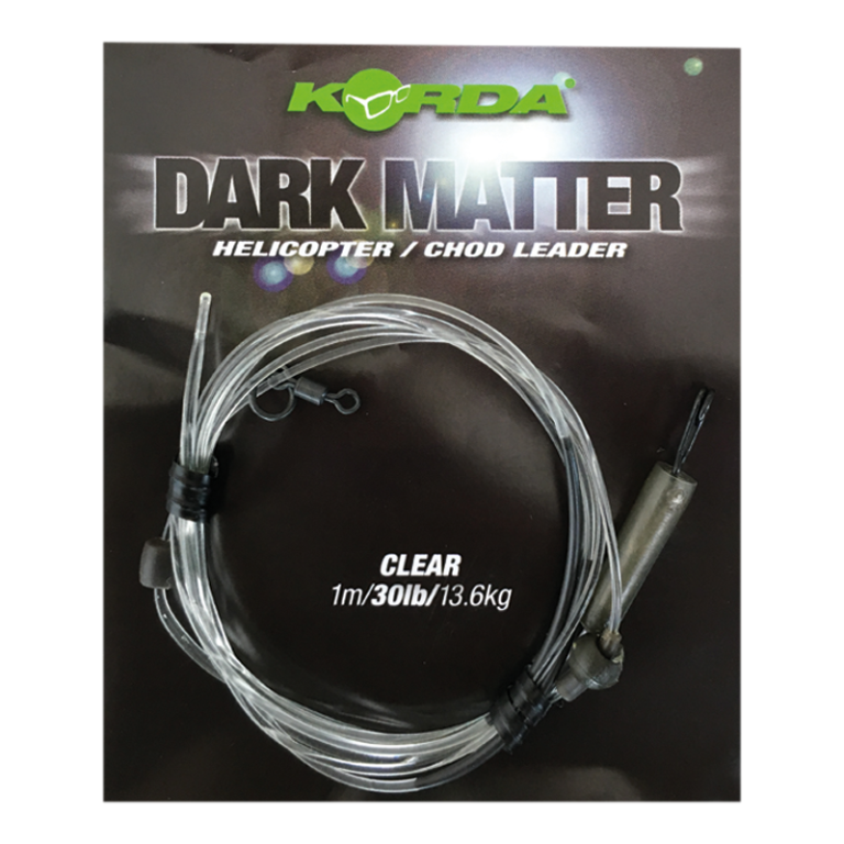 Korda Dark Matter Leader Heli Clear 40 lb - Előkötött előtét zsinór