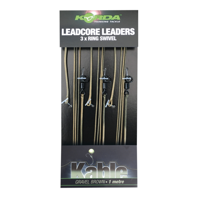 Korda Leadcore leader Ring Swivel Gravel - Előtétzsinór forgóval
