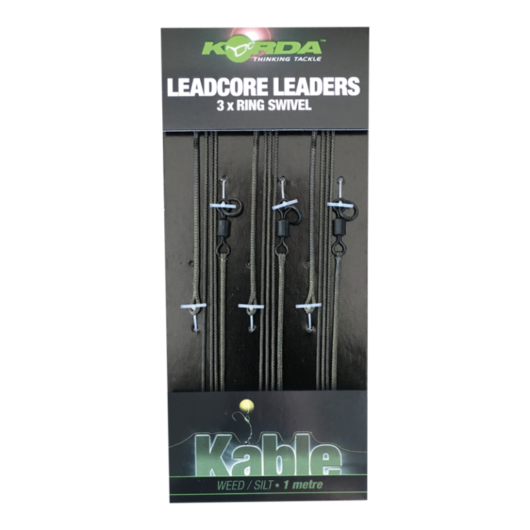 Korda Leadcore leader Ring Swivel Gravel - Előtétzsinór forgóval