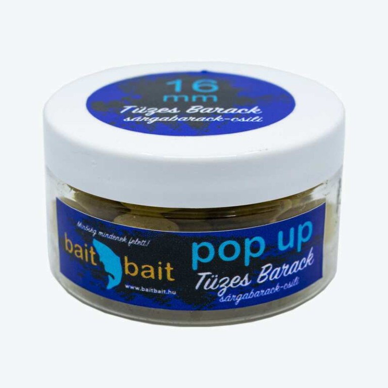 Bait Bait Tüzes Barack Pop Up bojli 16 mm