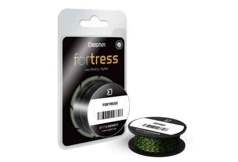 Delphin FORTRESS Hookline sárga-zöld előke zsinór 25 lbs 20 m