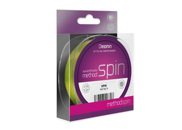 Delphin Method SPIN sárga 150 m 0,25 mm 12,1 lbs - Monofil pergető zsinór