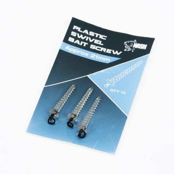 Nash Plastic Swivel Bait Screw 8 mm - Csalicsavar karikával