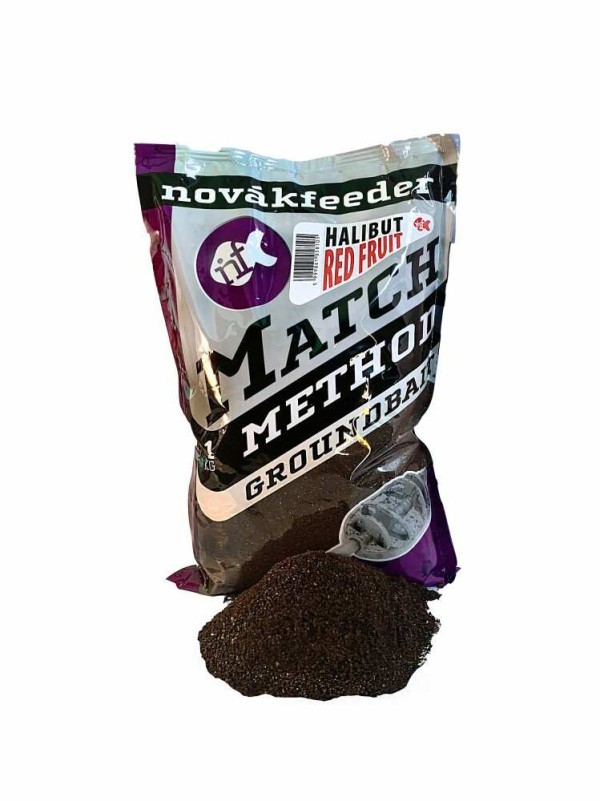 Novákfeeder Match Method Groudbait Halibut Red Fruit 1 kg