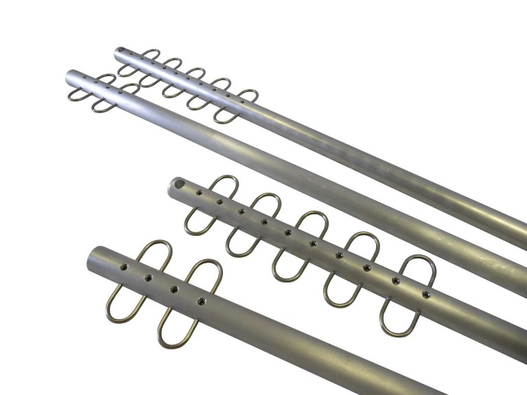 ICC ALU haltartó rúd (leüthető verzió) 100 cm 4 db akasztóval