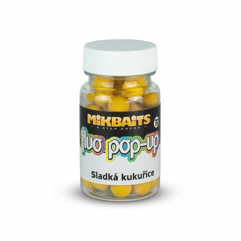 Mikbaits mini pop-up fluo boilies csemege kukorica ízesítéssel 10 mm