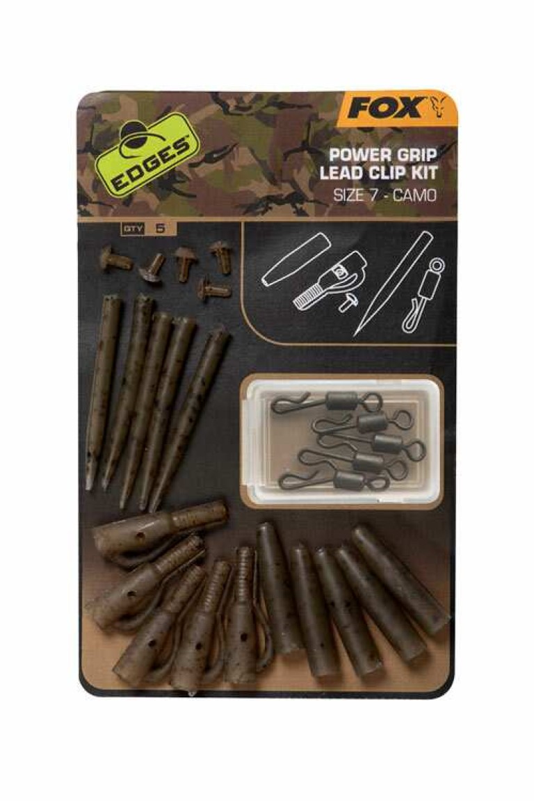 Fox Edges Camo Power Grip Lead Clip Kit - Ólomkapcsos szerelék