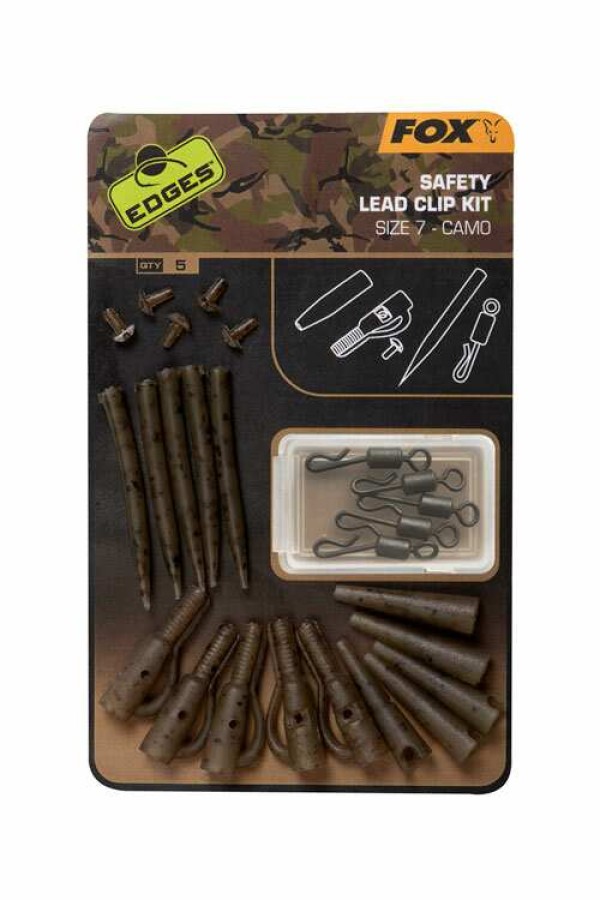 Fox Edges Camo Lead Clip Kit - Biztonsági ólomkapcsos szerelék
