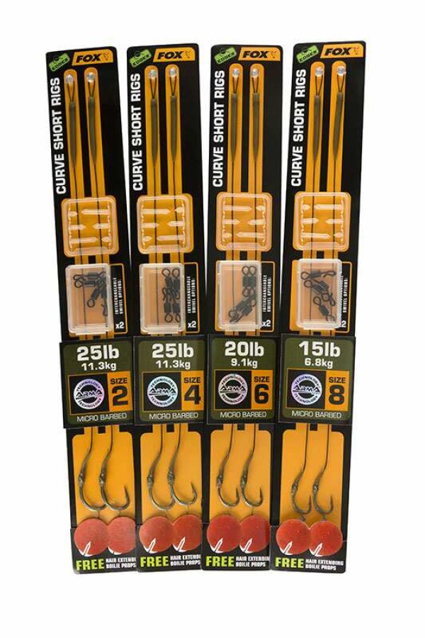 Fox Armapoint Curve rigs 15 lb Green sz 8 - Előkötött előke