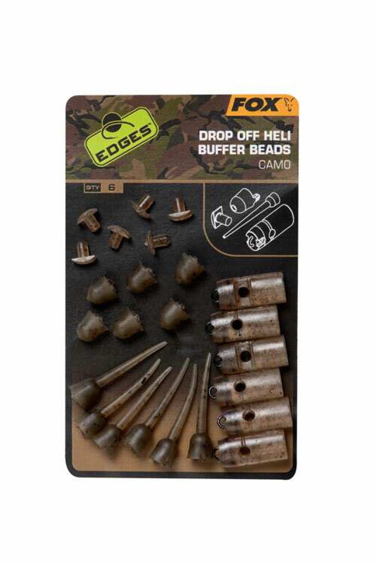 Fox Edges Camo Drop Off Heli Buffer Bead Kit - Ólomklipsz szett