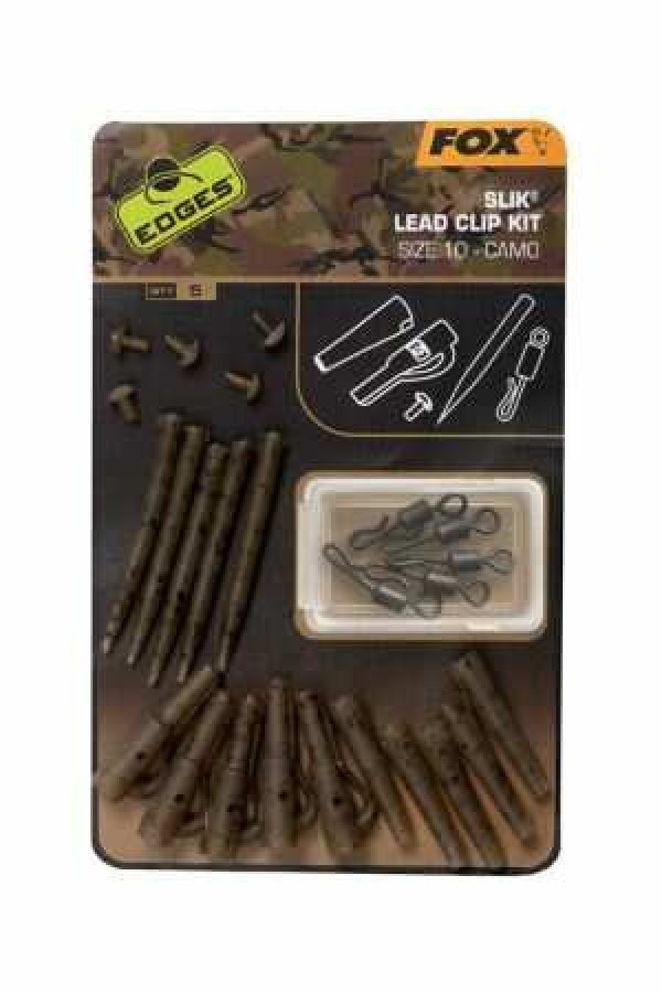 Fox Edges Camo Slik Lead Clip Kit Sz 10 x 5 - Ólomkapcsos szerelék készlet