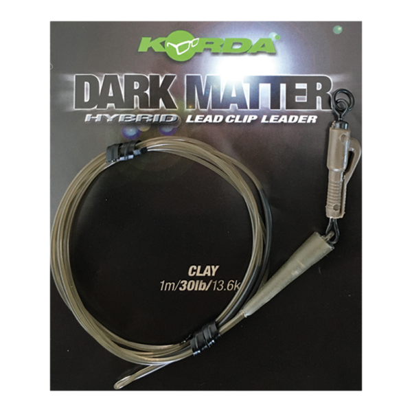 Korda Dark Matter Leader Heli Clay 40 lb - Előkötött előtét zsinór