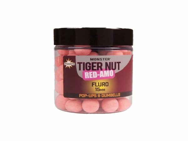 Dynamite Baits Monster Tiger Nut Red-Amo Fluoro Pop-ups 15 mm 100 g
