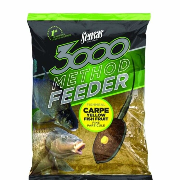Sensas Etetőanyag 3000 Method Carpe Yellow (ponty sárga) 1 kg
