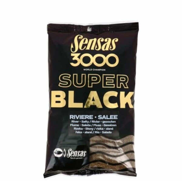 Sensas Etetőanyag 3000 Dark Salty Riviere (folyóvíz-fekete-sós) 1 kg