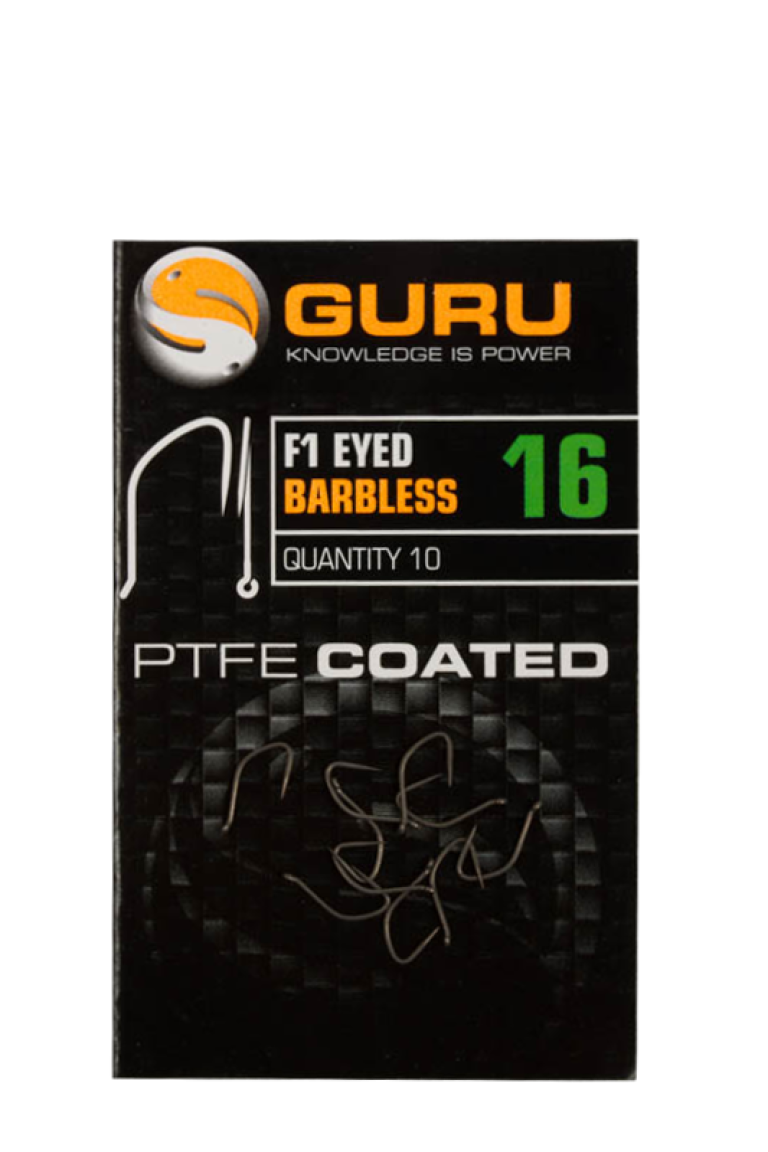 Guru F1 Eyed Hooks - Szakáll nélküli füles horog