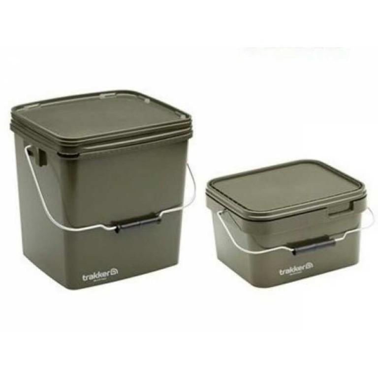Trakker Olive Square Containers - Szögletes fedeles vödör