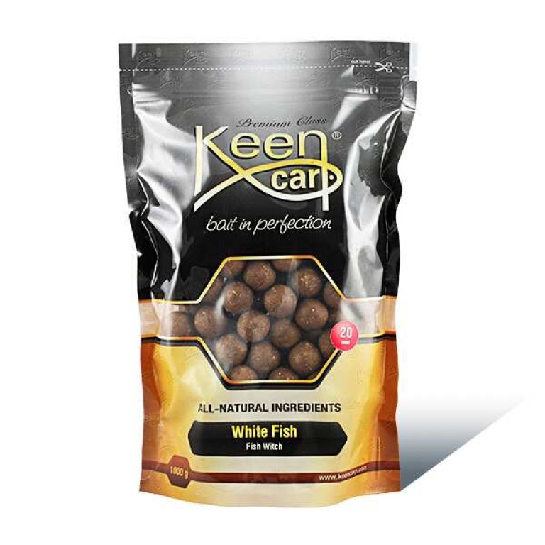 Keen Carp Boilie White Fish Fish Witch bojli /halas/ 1 kg