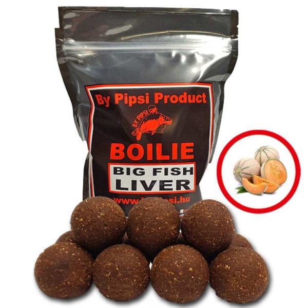 By Pipsi Big Fish Liver Boilie (Máj-Sárgadinnye) 28 mm 1 kg