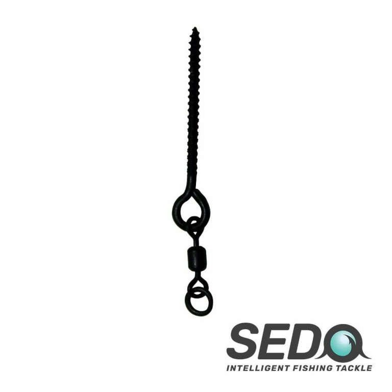 SEDO Long Fast Bait Screw with Swivel hoszú csalicsavar forgóval