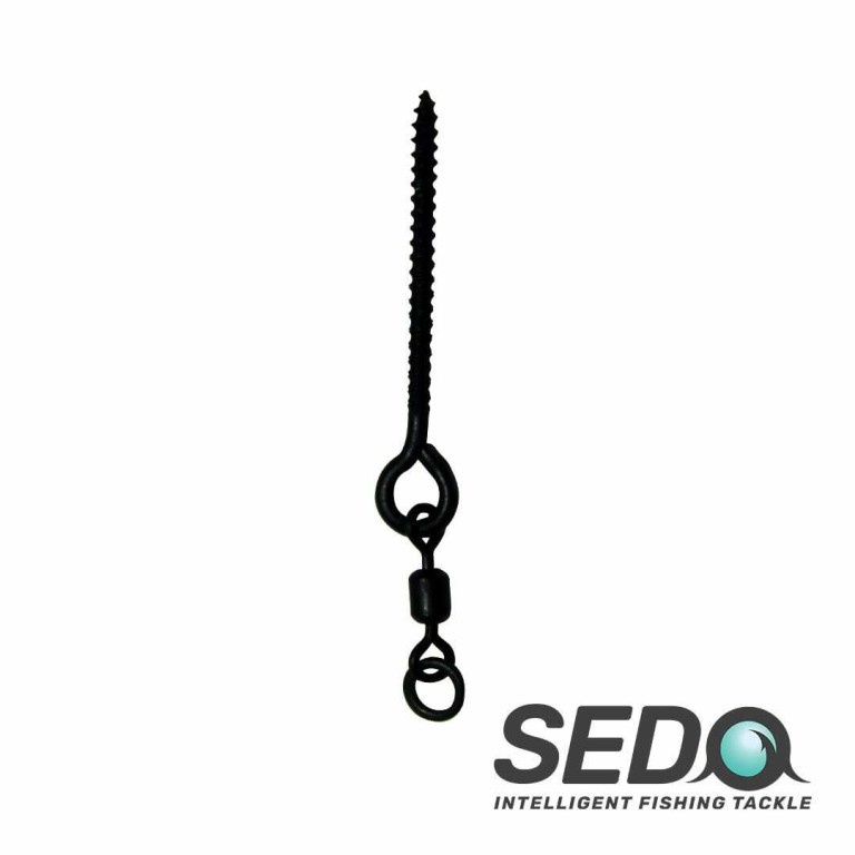 SEDO Long Fast Bait Screw with Swivel hoszú csalicsavar forgóval