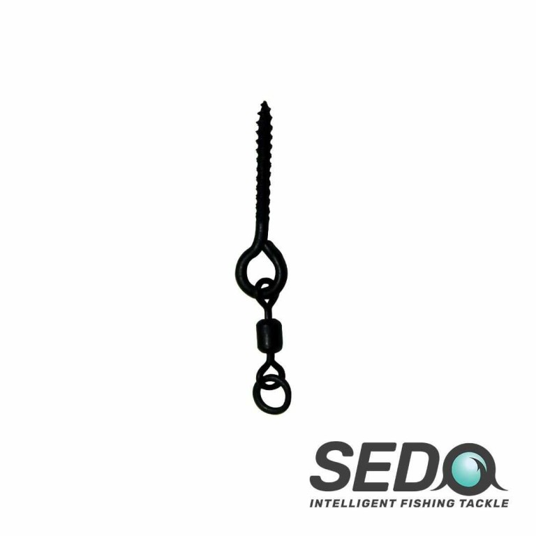SEDO Long Fast Bait Screw with Swivel hoszú csalicsavar forgóval