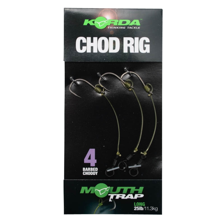 Korda Chod Rig Long Barbed - Előkötött Chod szerelék