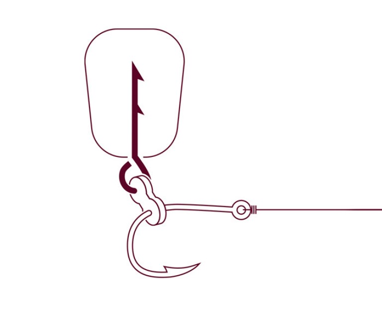 Delphin STINGER csalitüske+ szilikonkarikával fekete