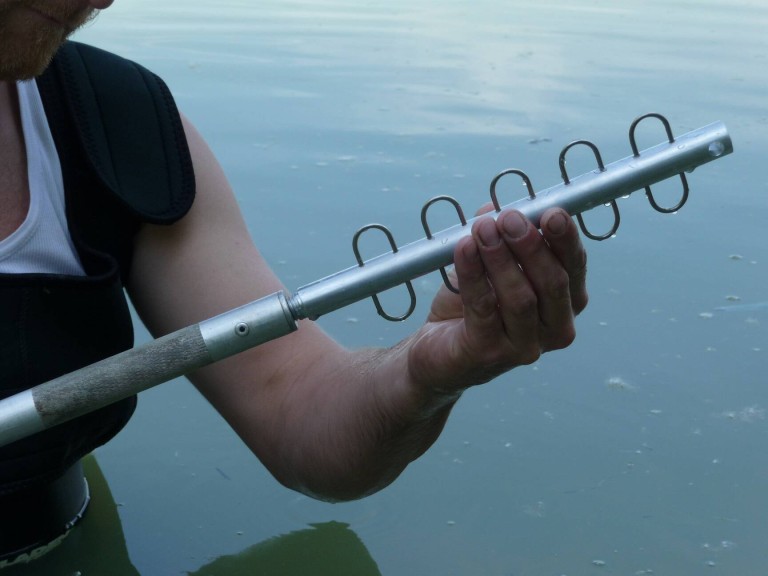 ICC ALU haltartó adapter medertapogató rúdhoz 15 cm, 4 db akasztóval